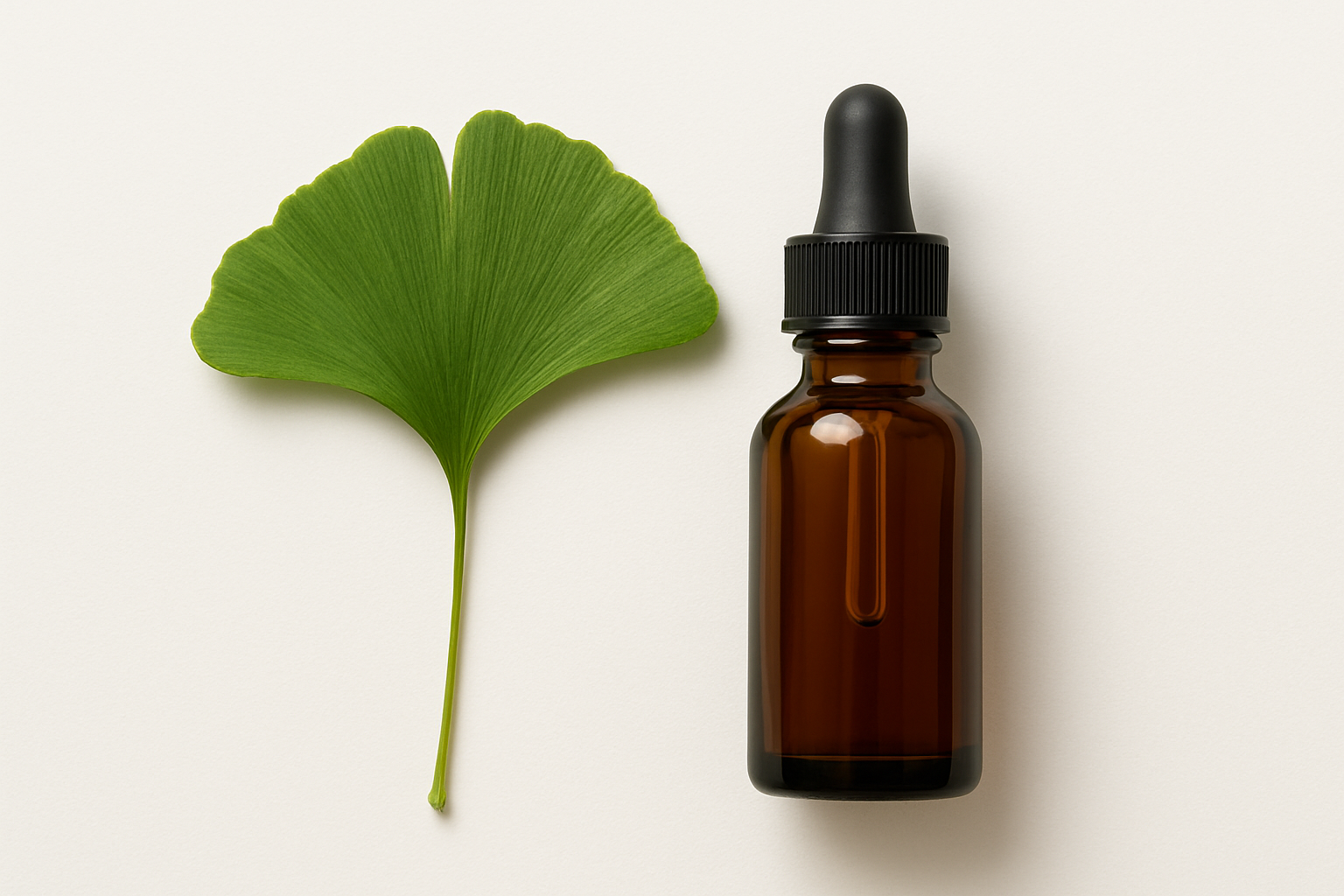 Ginkgo biloba Leaf. (Maidenhair tree) 1:3 45%